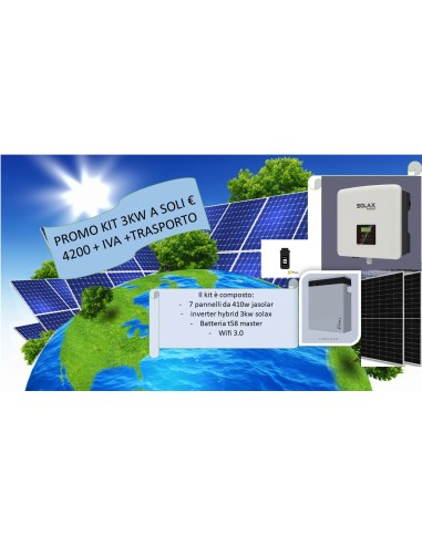 Solax Power Kit Fotovoltaico 3kw